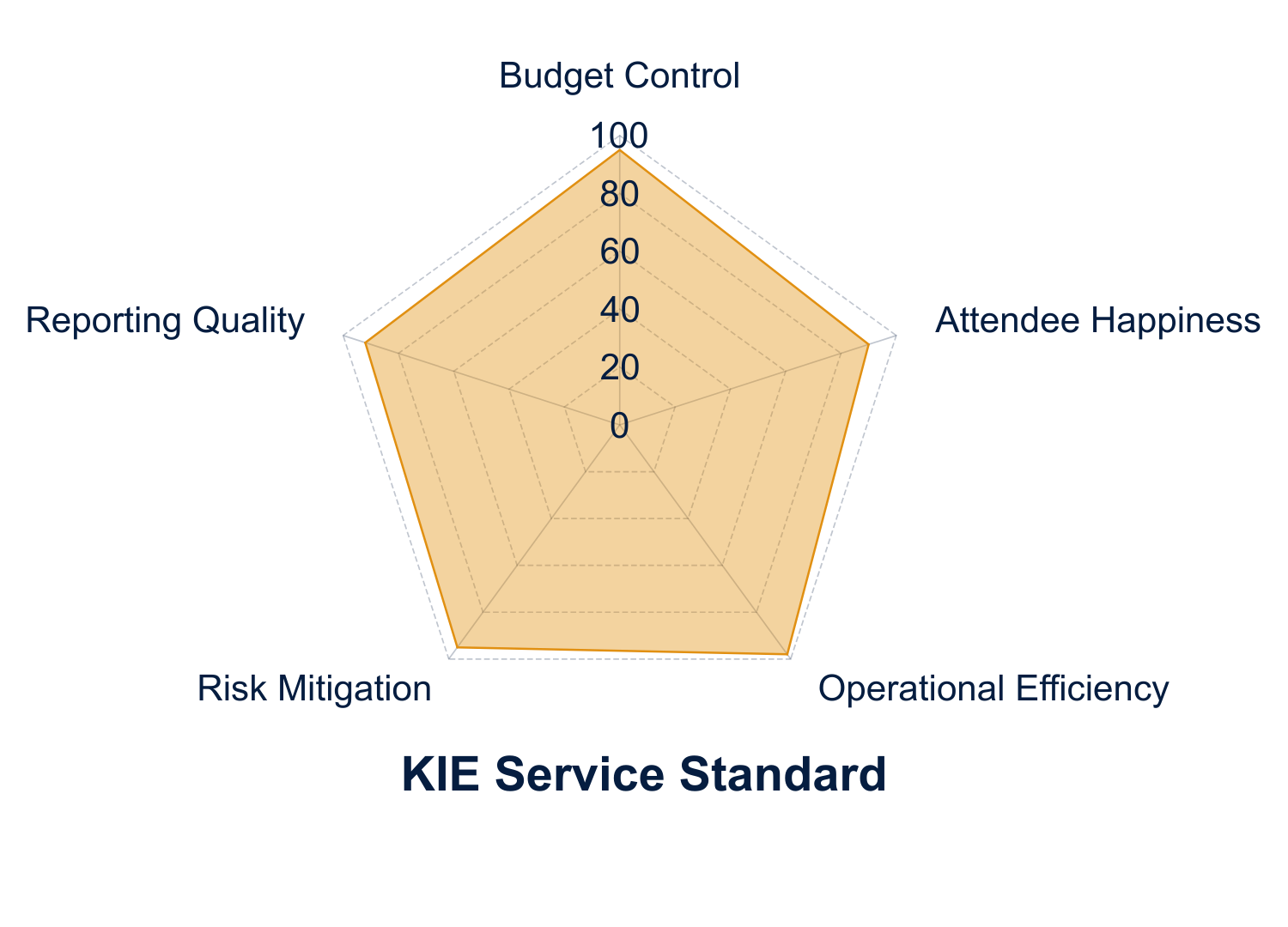 KIE Service Standard Radar Chart